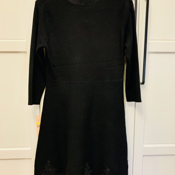 NWT Nanette Lepore - Lace Trim Sweater Dress  M - Picture 7 of 9